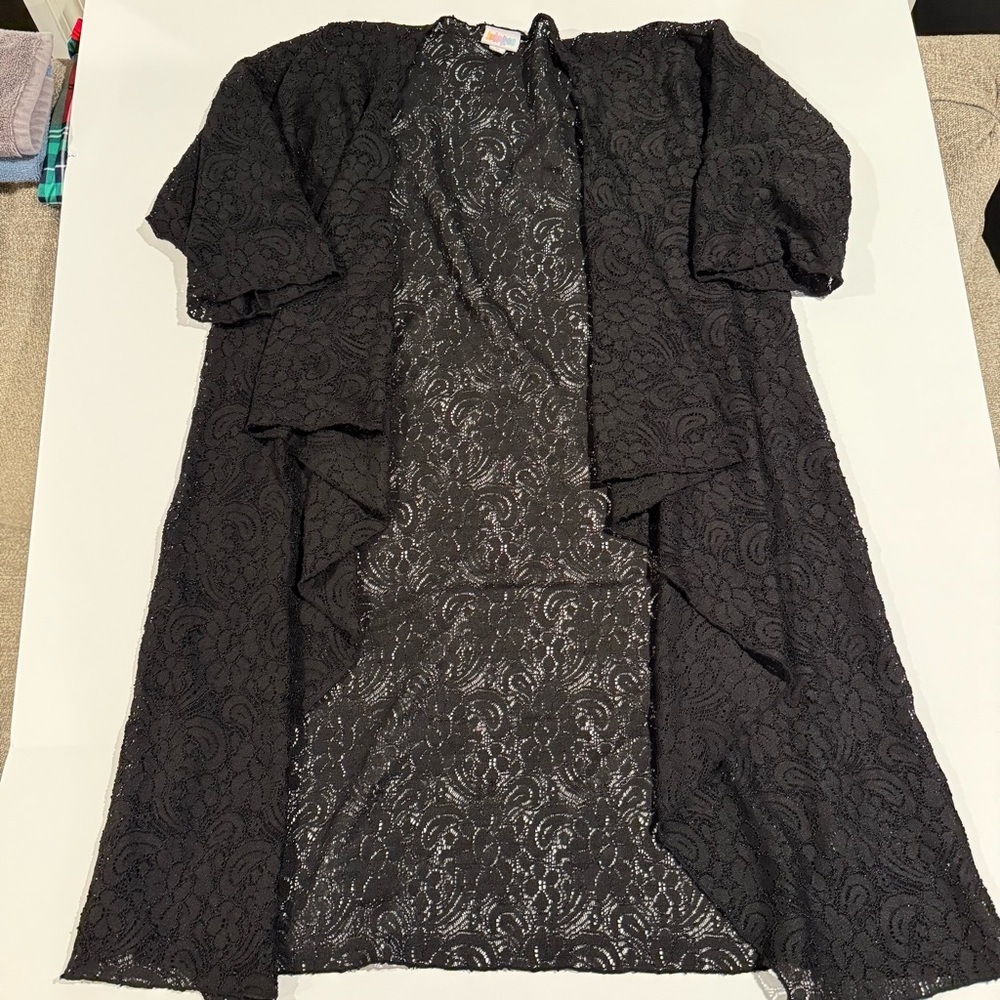 LuLaRoe Black Lace Robe